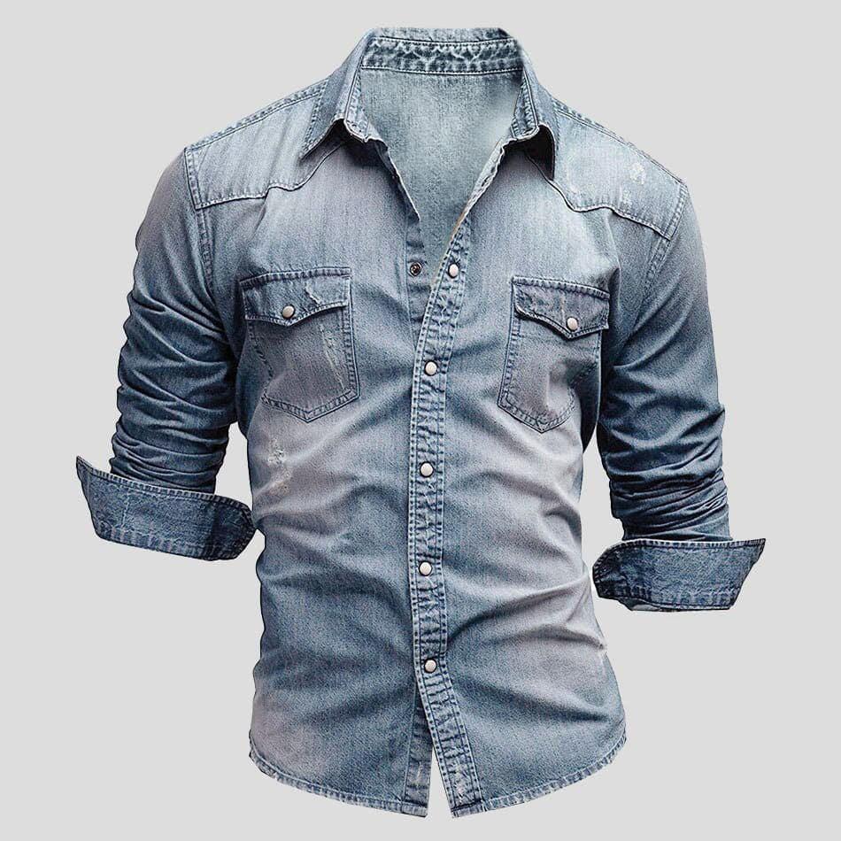 Cédric | Chemise en jean pour homme style vintage