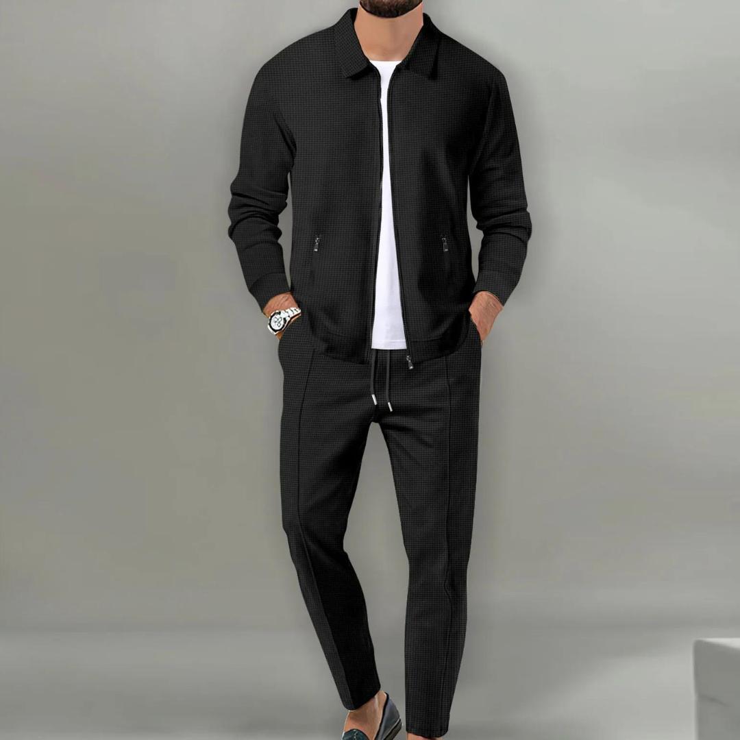 Ensemble de loisirs pour homme – Élégant ensemble deux pièces comprenant une veste et un pantalon