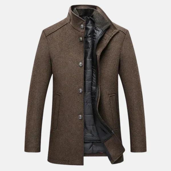 Hampus | Manteau en laine pour homme à col montant