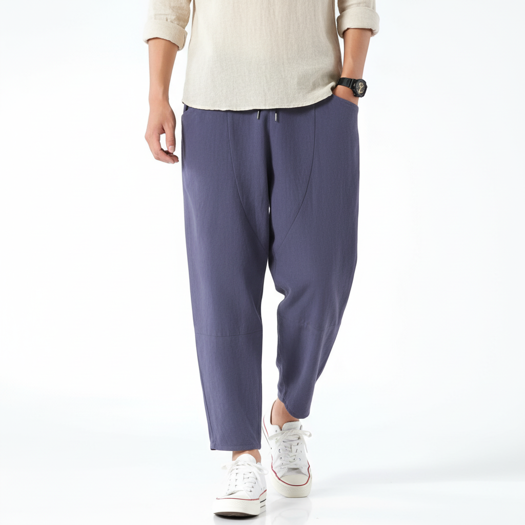 Lizzy | Pantalon ample en coton et lin respirant 4