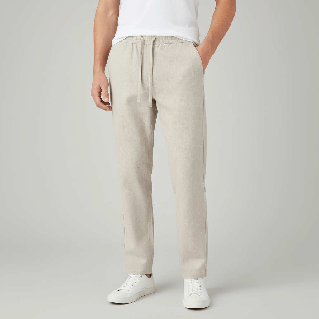 Lizzy | Pantalon ample en lin avec taille élastique 0