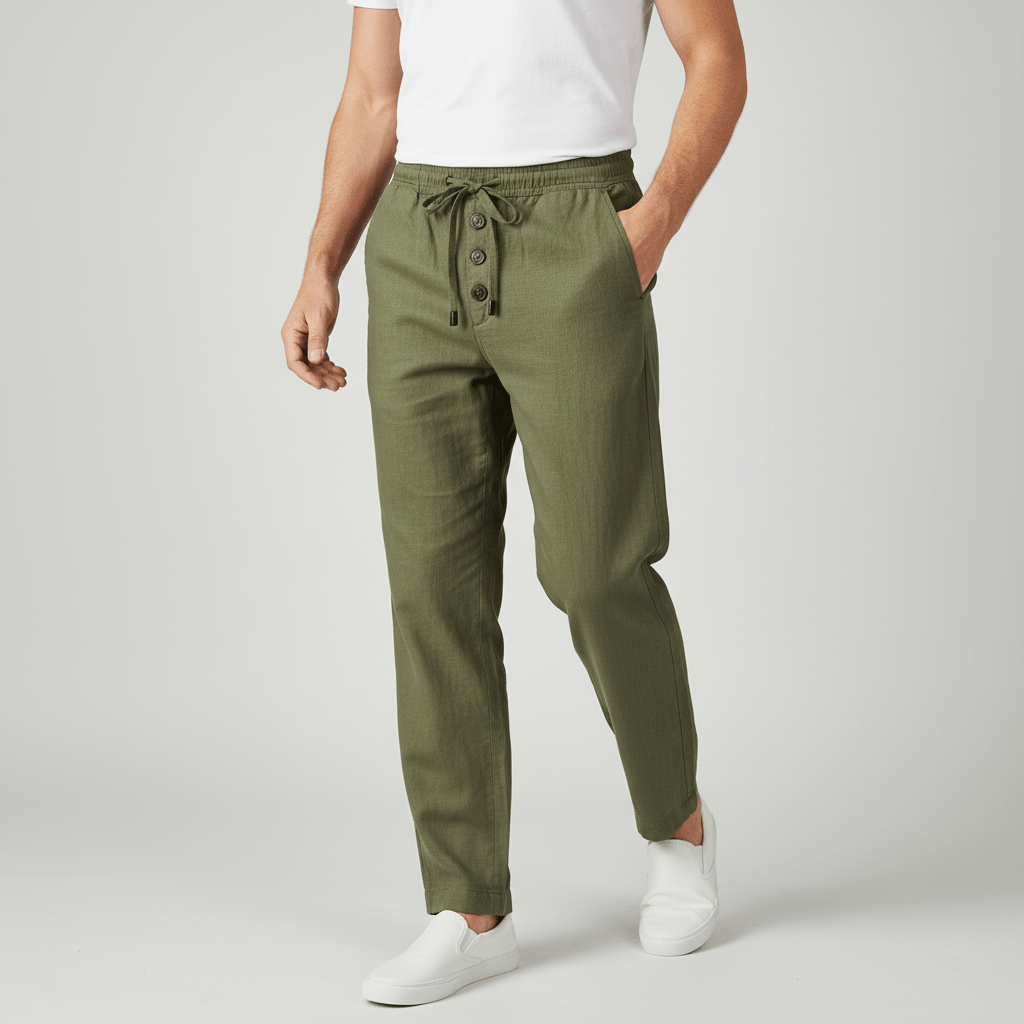 Lizzy | Pantalon en lin léger avec cordon de serrage 5