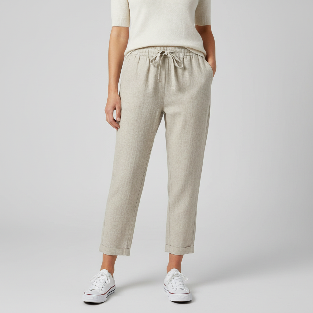 Lizzy | Pantalon en lin respirant ajusté 0