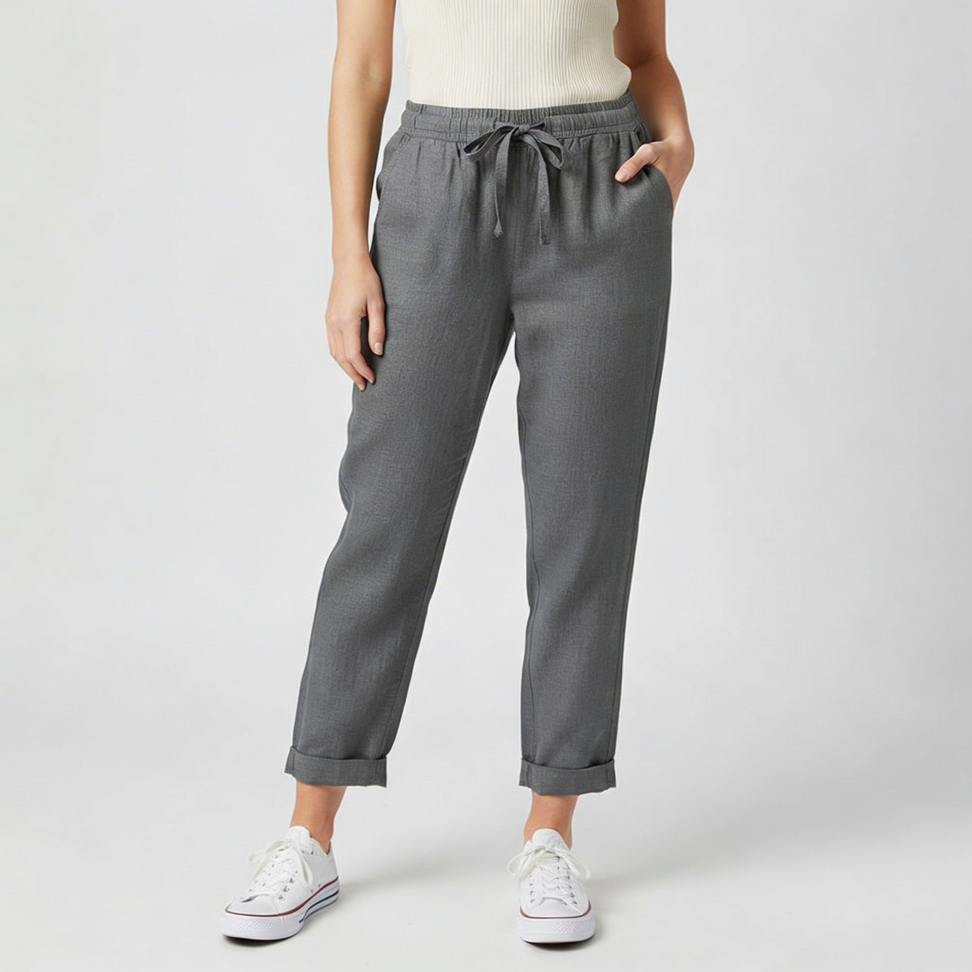 Lizzy | Pantalon en lin respirant ajusté 7