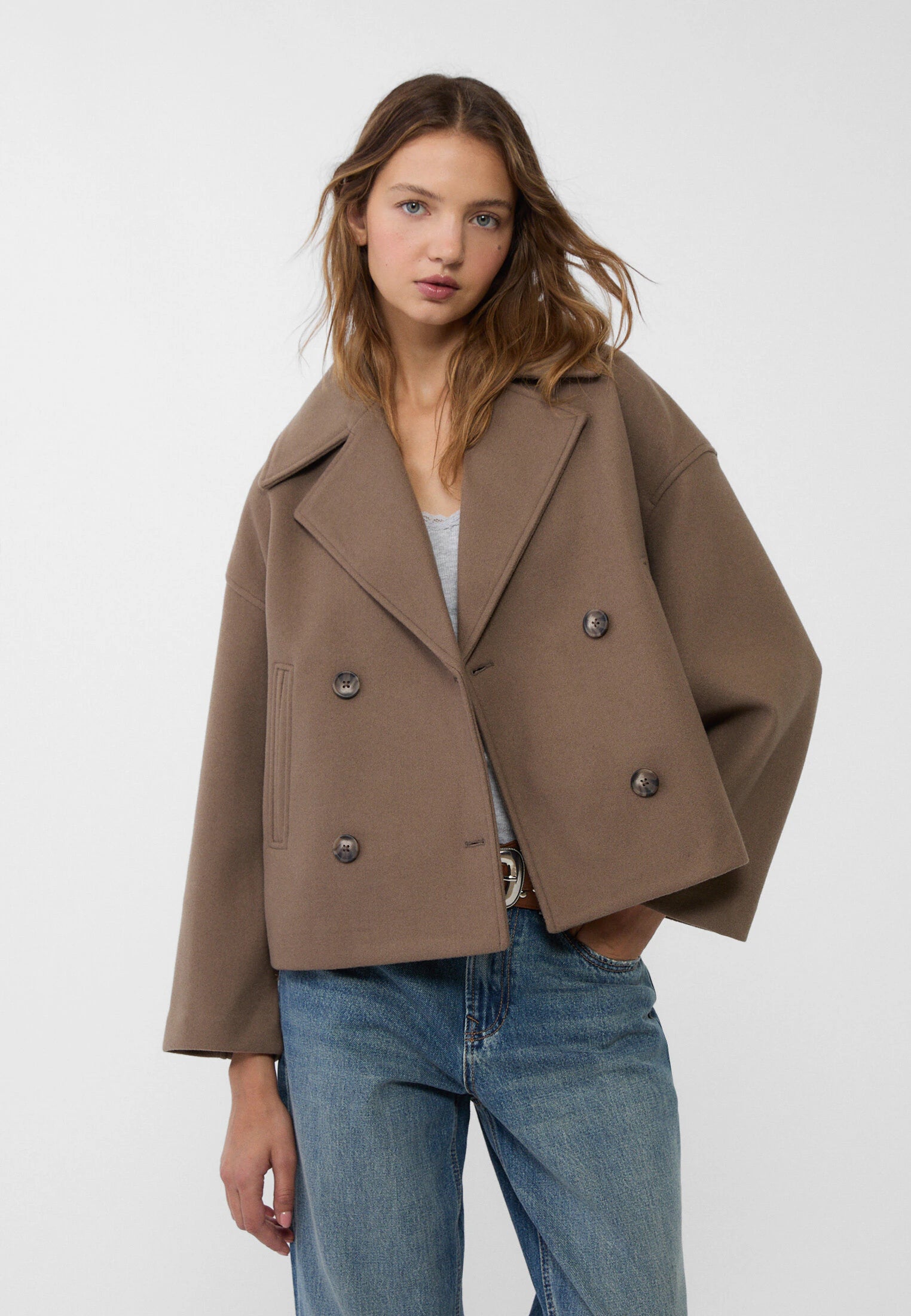 Manteau court croisé Anna