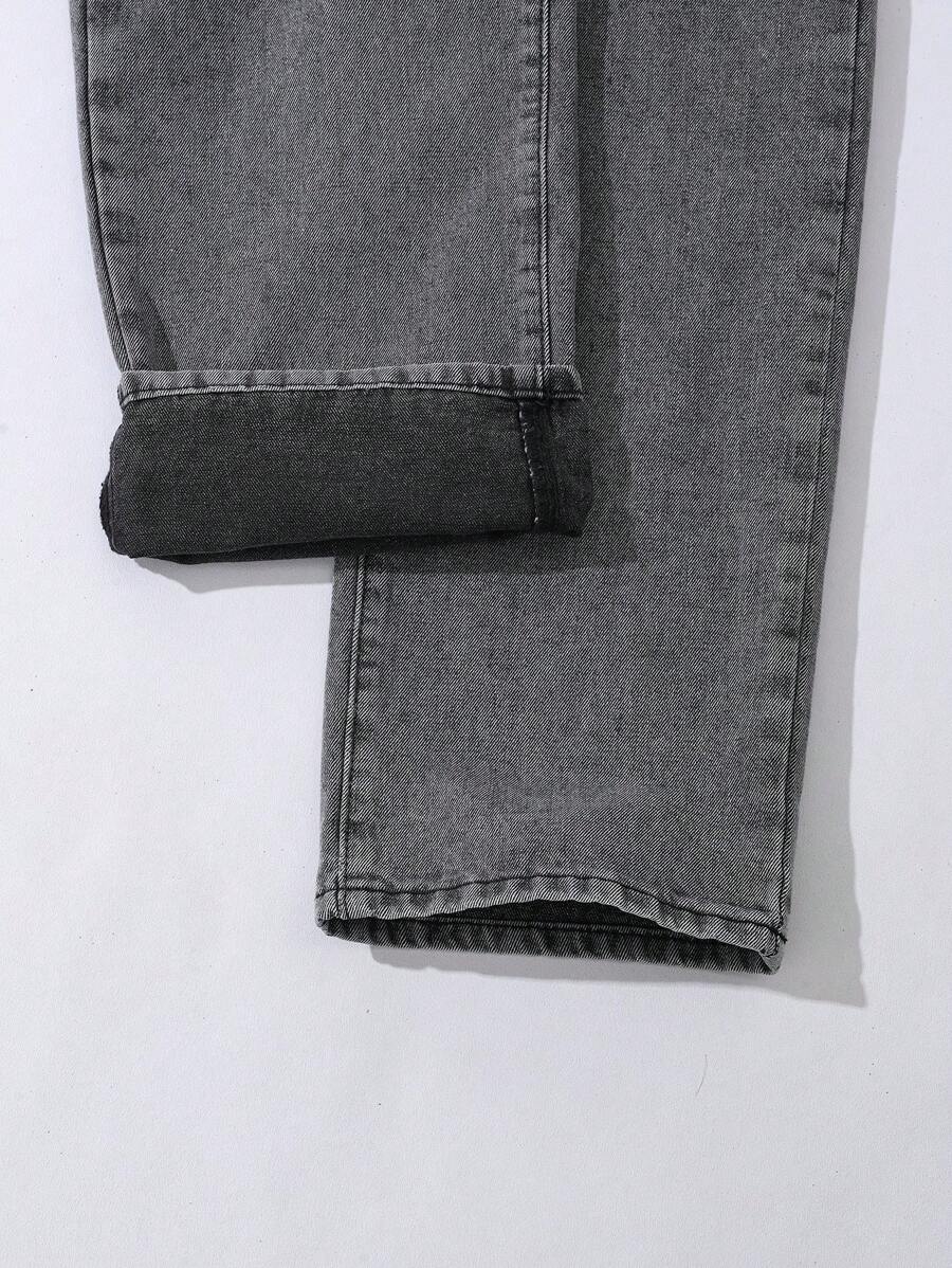 Pantalon ample droit pour homme – Denim décontracté à jambe large