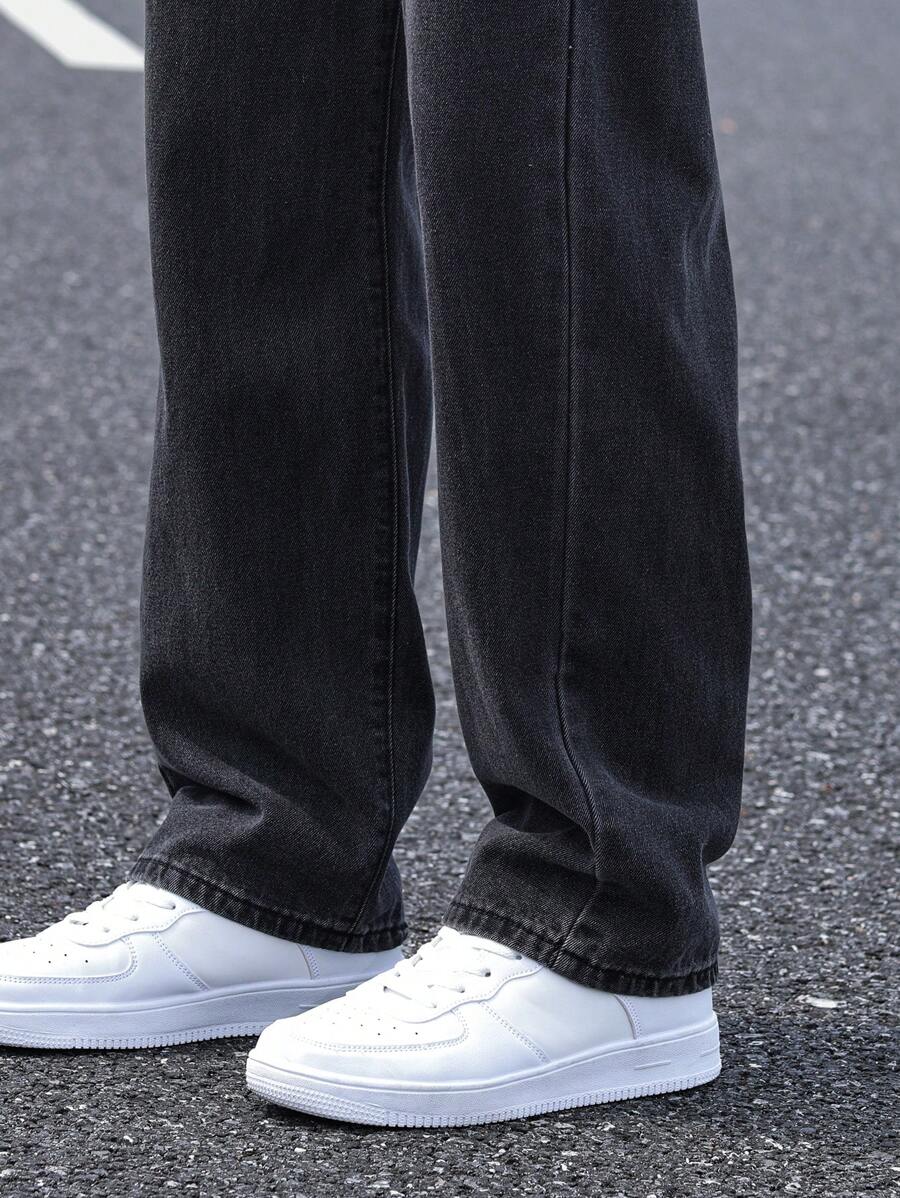 Pantalon ample droit pour homme – Denim décontracté à jambe large