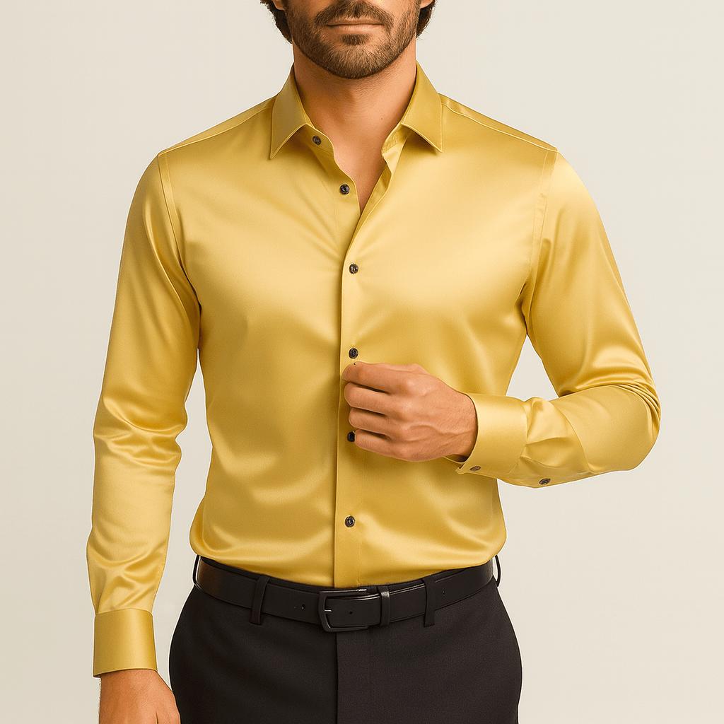 Rizile | Chemise habillée en satin coupe ajustée