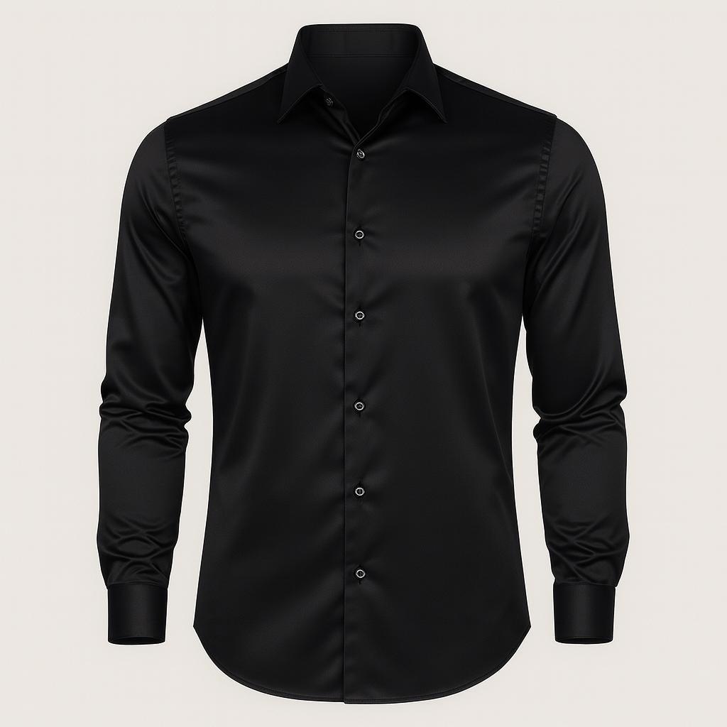 Rizile | Chemise habillée en satin coupe ajustée