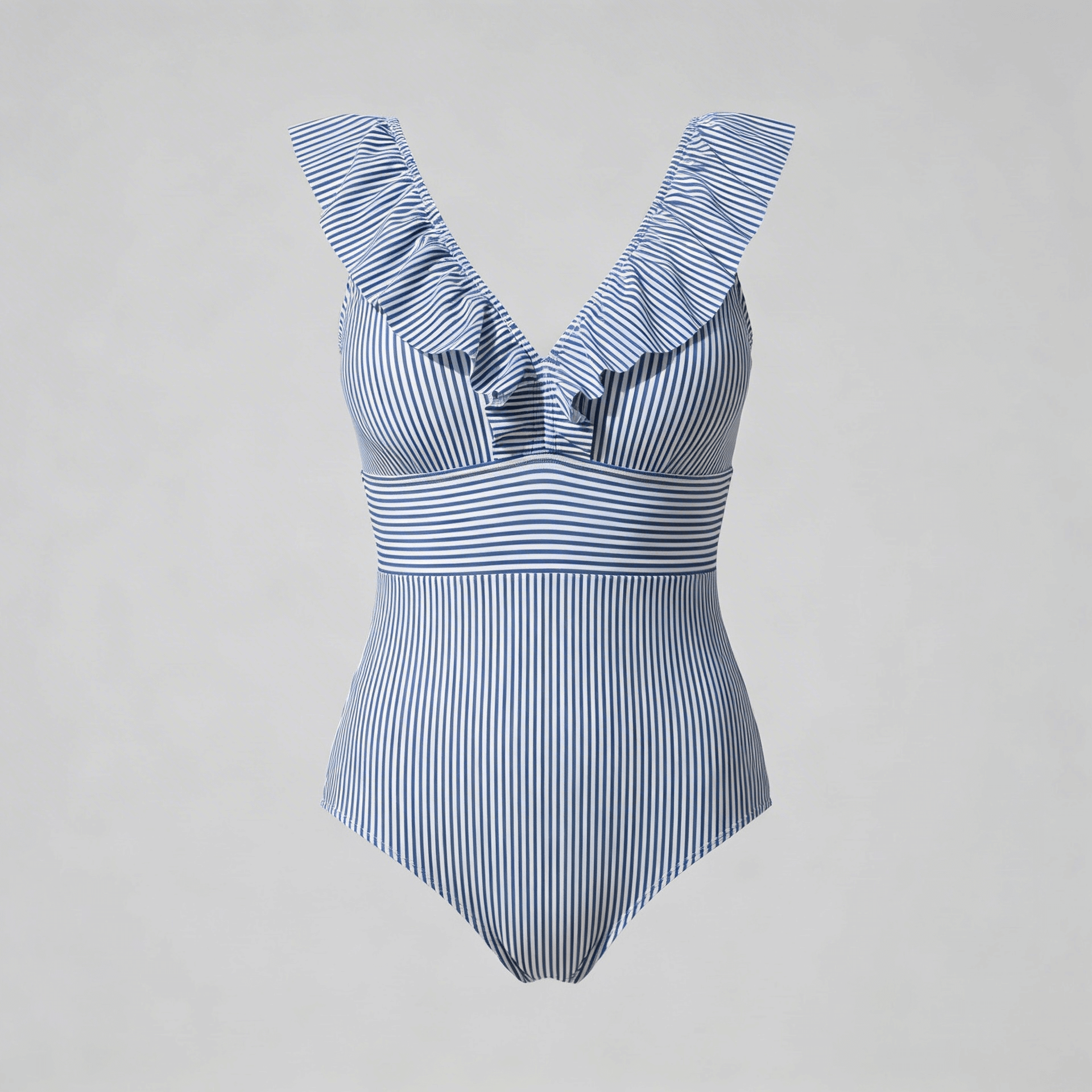 Rizile | Maillot de bain une pièce à volants et décolleté en V