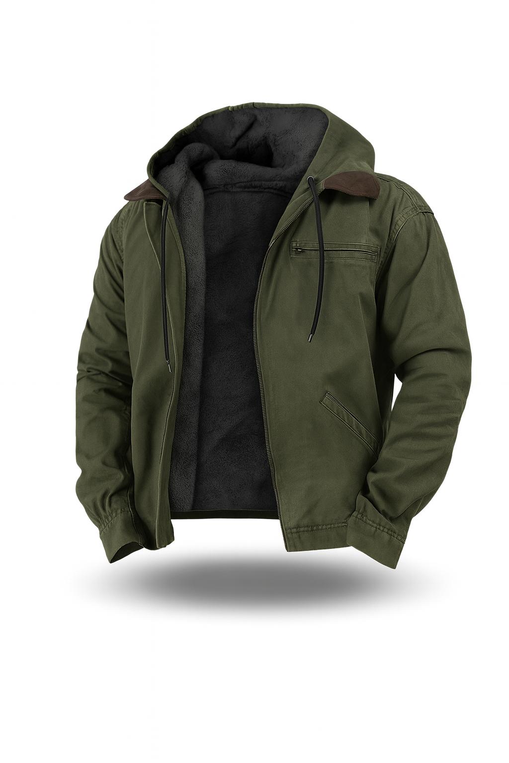 Veste à capuche pour homme en coton, style classique