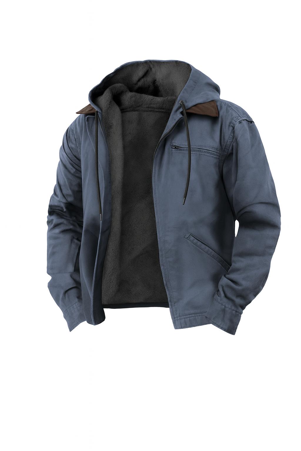Veste à capuche pour homme en coton, style classique