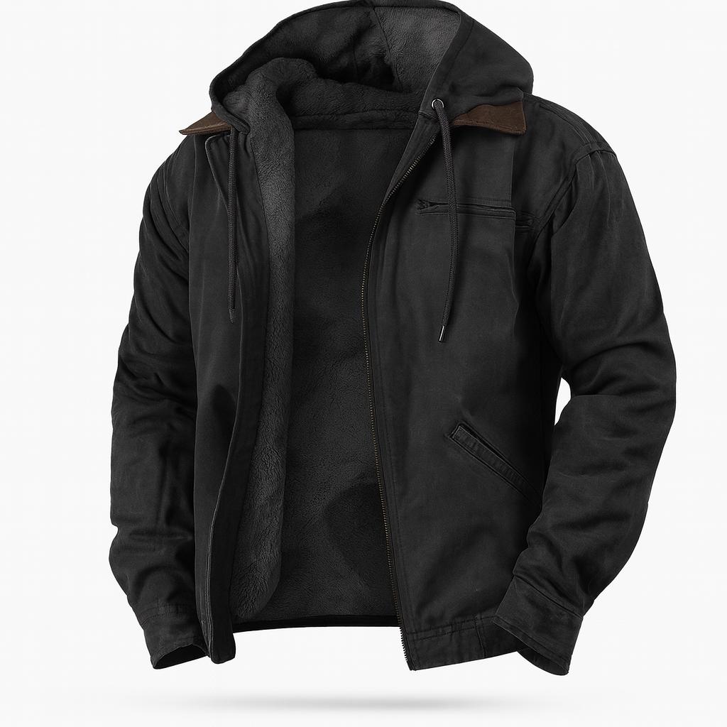 Veste à capuche pour homme en coton, style classique