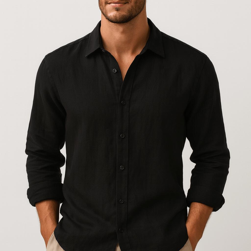 Zoviska | Lin ample chemise à col classique