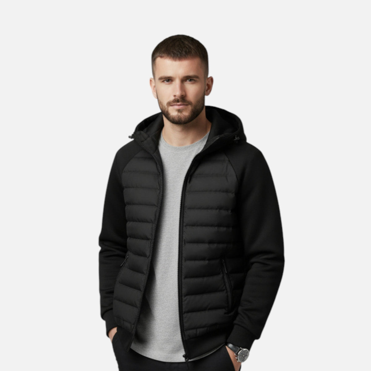 Aarón | Chaqueta acolchada de hombre con capucha - foto 5