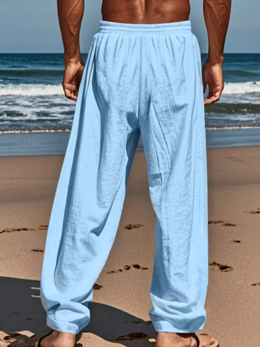 Adrián | Pantalón de lino de hombre con cordón - view 33