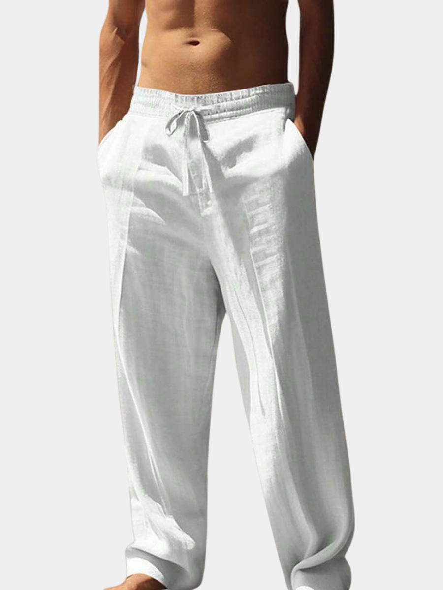 Adrián | Pantalón de lino de hombre con cordón - view 7