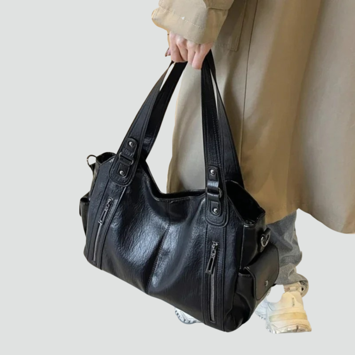 Aitana | Bolso de hombro de mujer grande - Negro