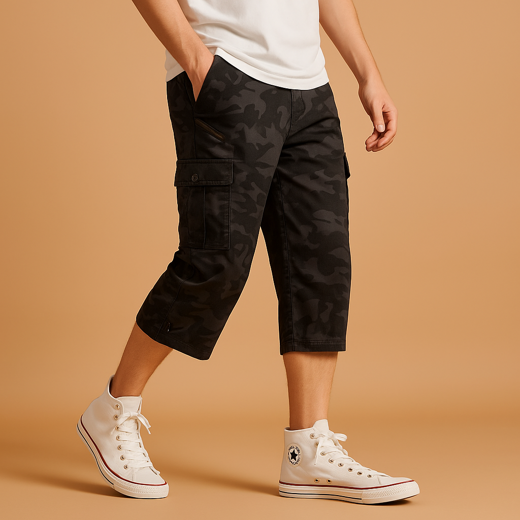 Antonio | Pantalón corto cargo de algodón para hombre - Gris