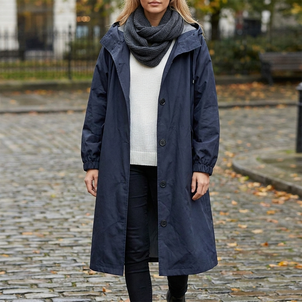 Ariadna | Chaqueta larga de mujer con capucha - foto 7
