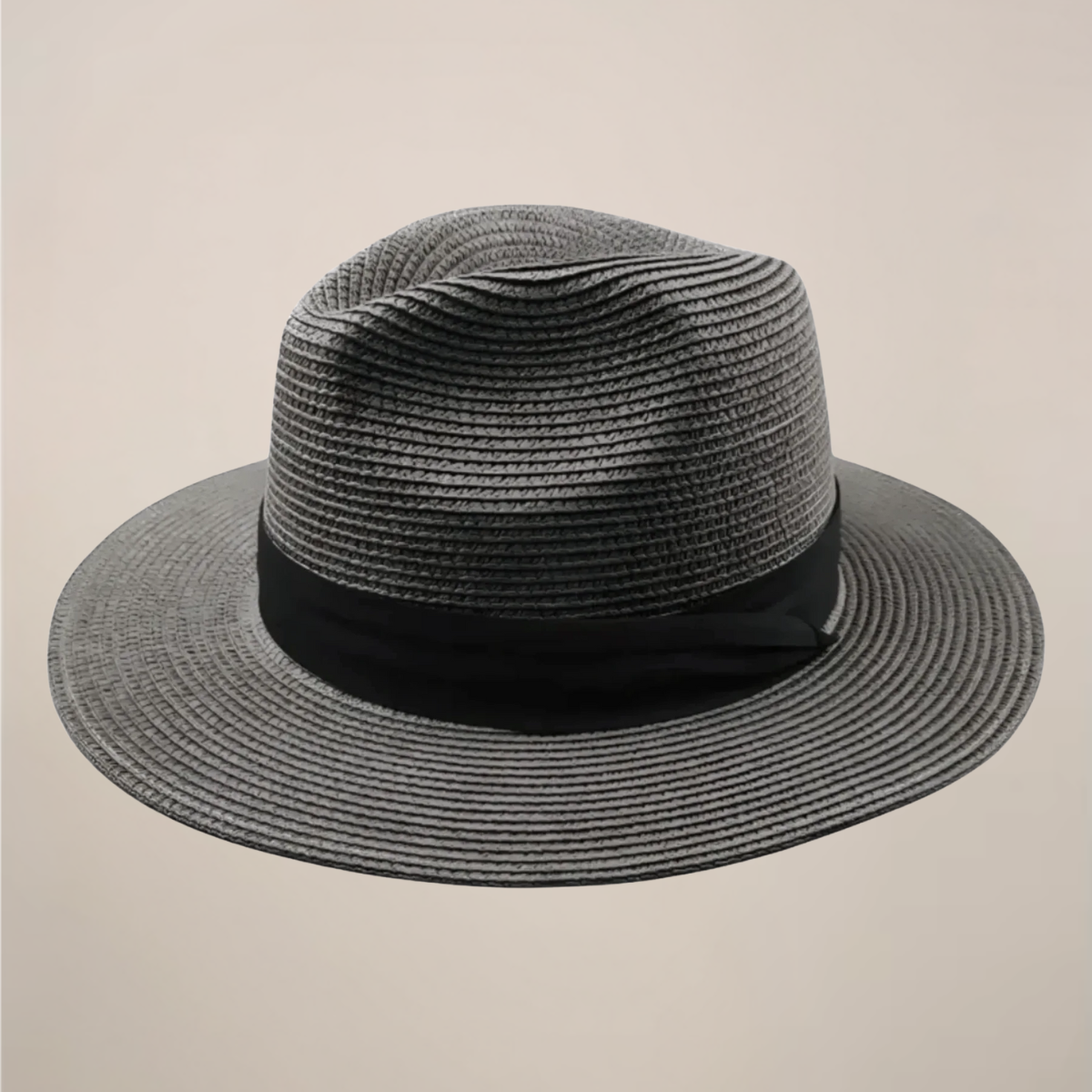 Bartosz | Sombrero panamá de hombre de paja - Gris