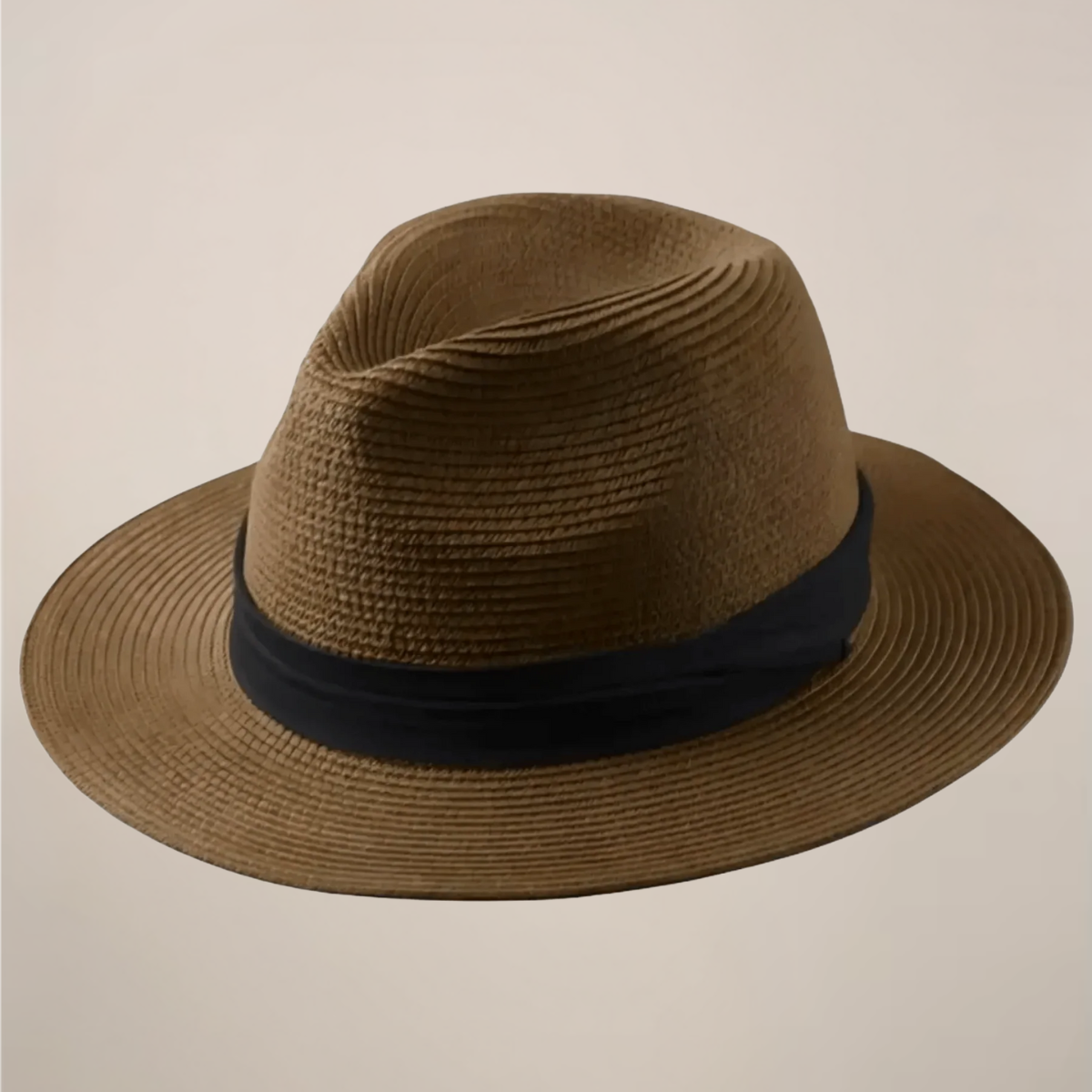 Bartosz | Sombrero panamá de hombre de paja - Marrón