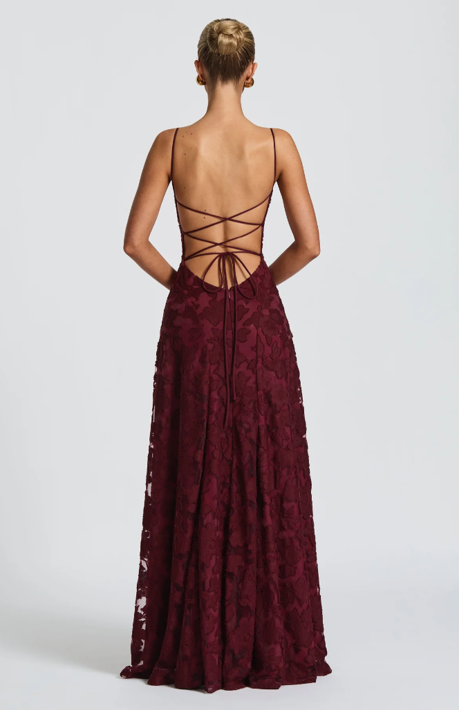 Beatriz | Vestido largo de encaje con tirantes - view 7