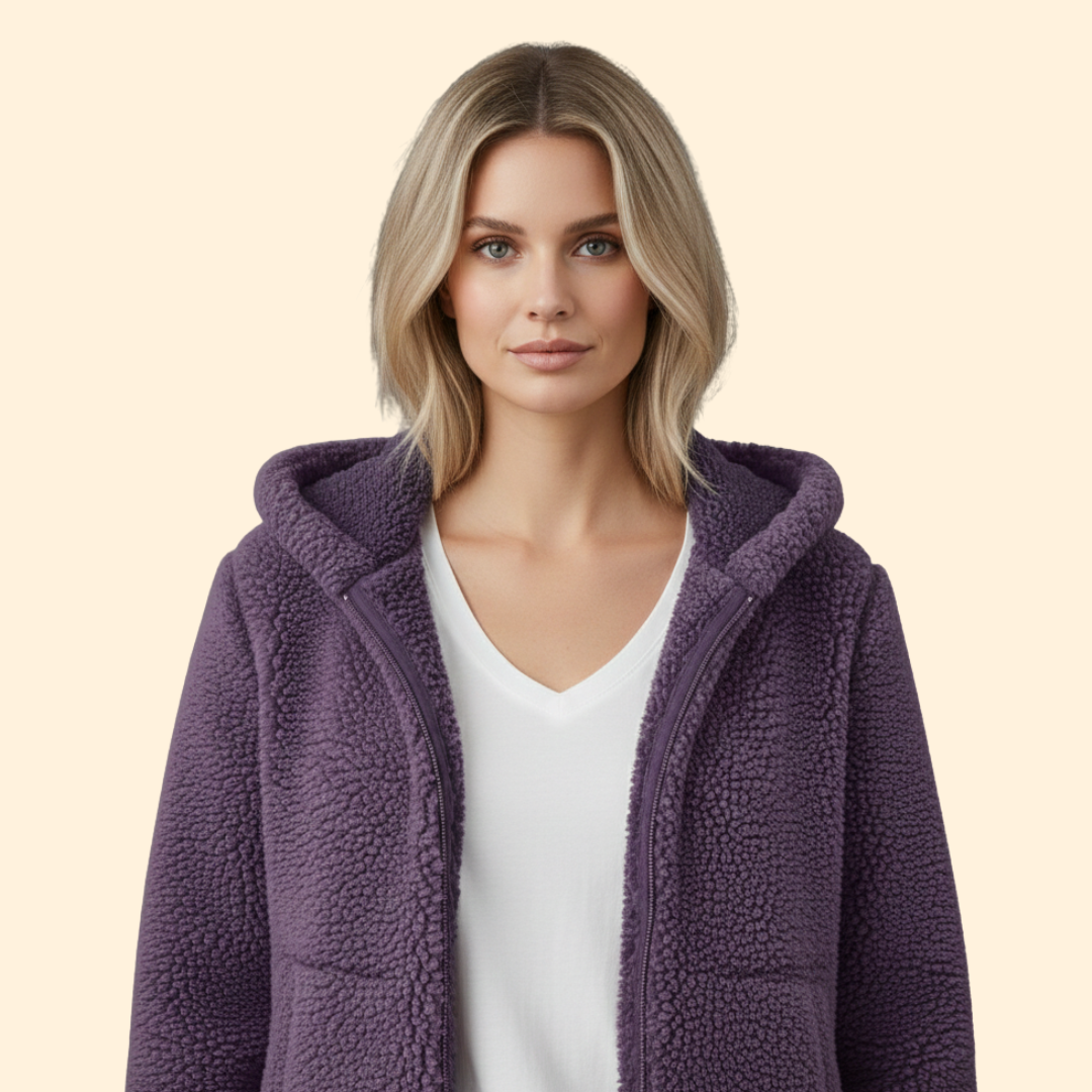 Catalina | Chaqueta de borreguito con capucha para mujer - foto 12
