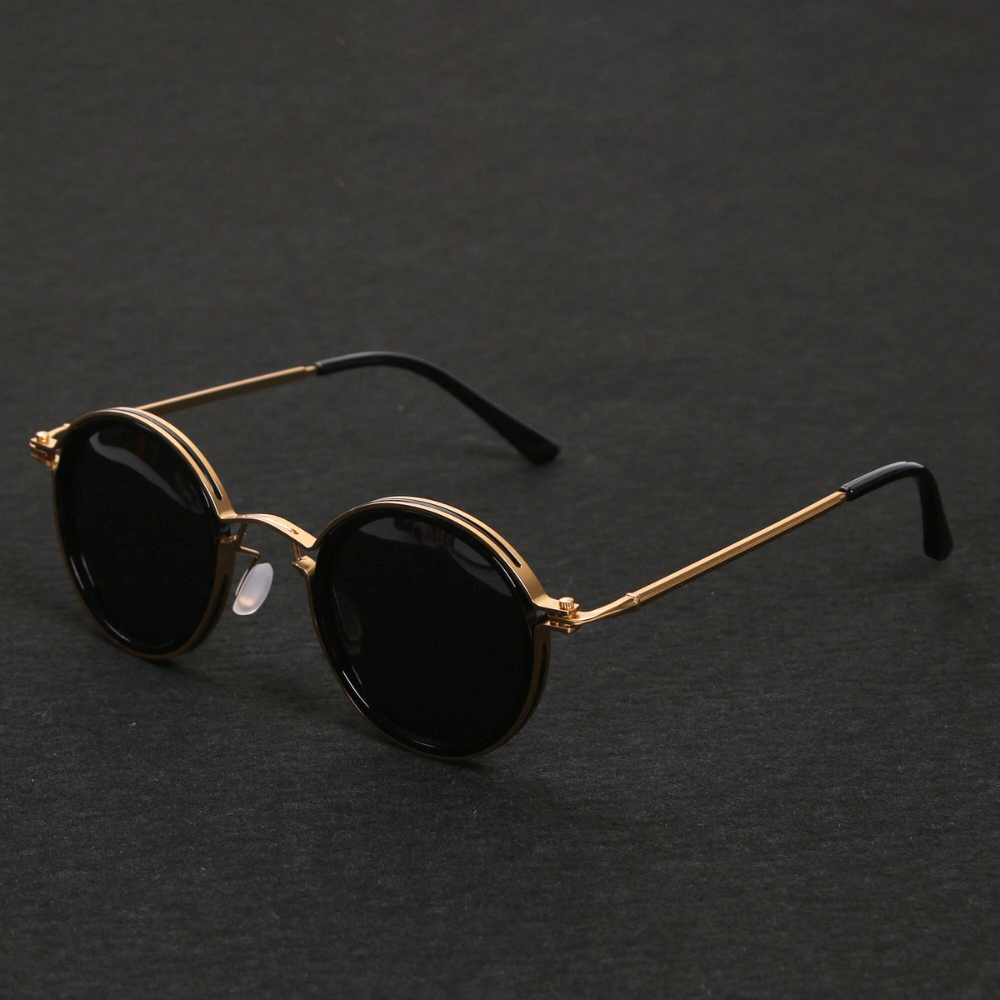 César | Gafas de sol redondas de montura metálica - Dorado