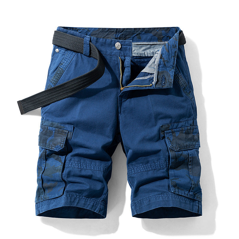 César | Pantalón corto cargo de hombre - Azul