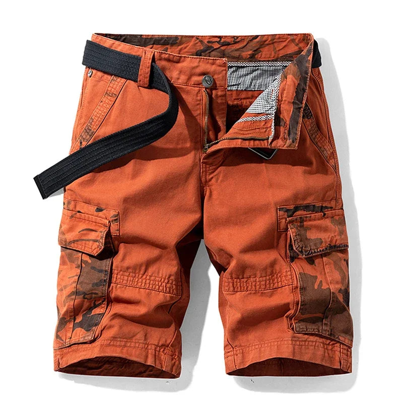 César | Pantalón corto cargo de hombre - Naranja