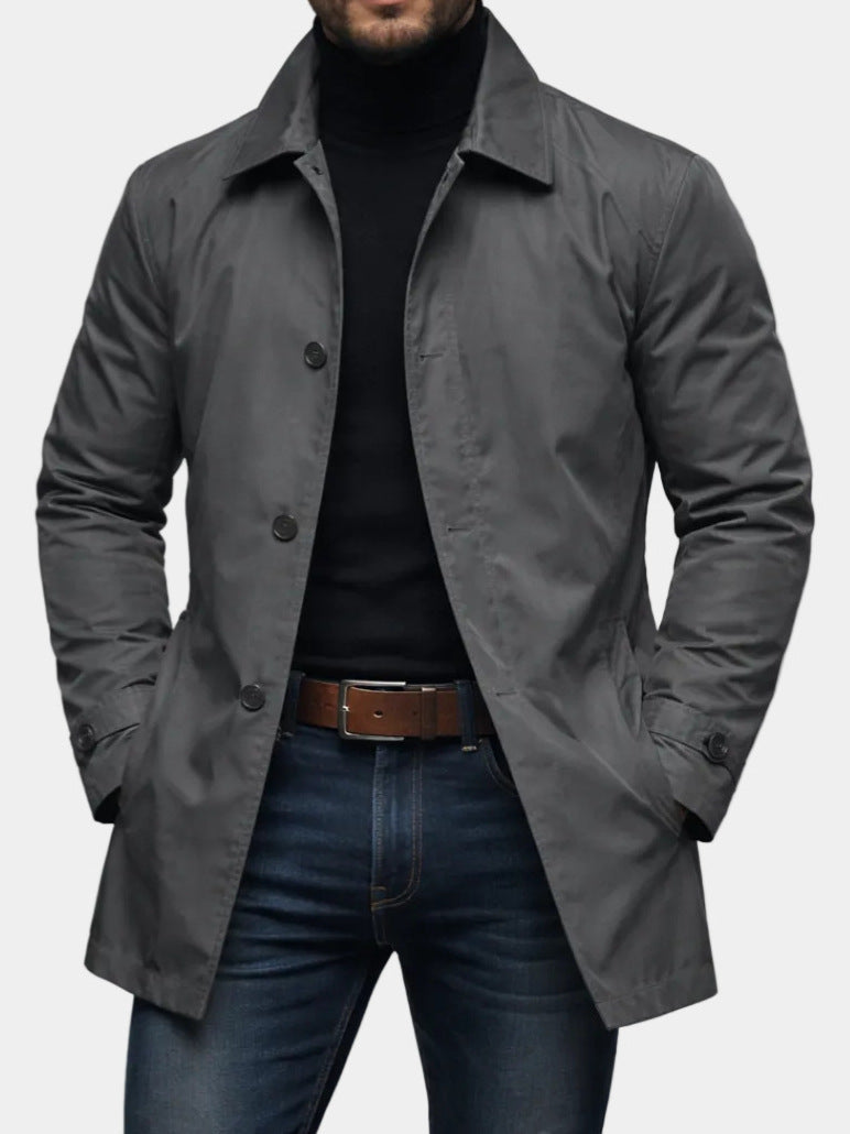 Cristóbal | Gabardina corta de hombre - Gris