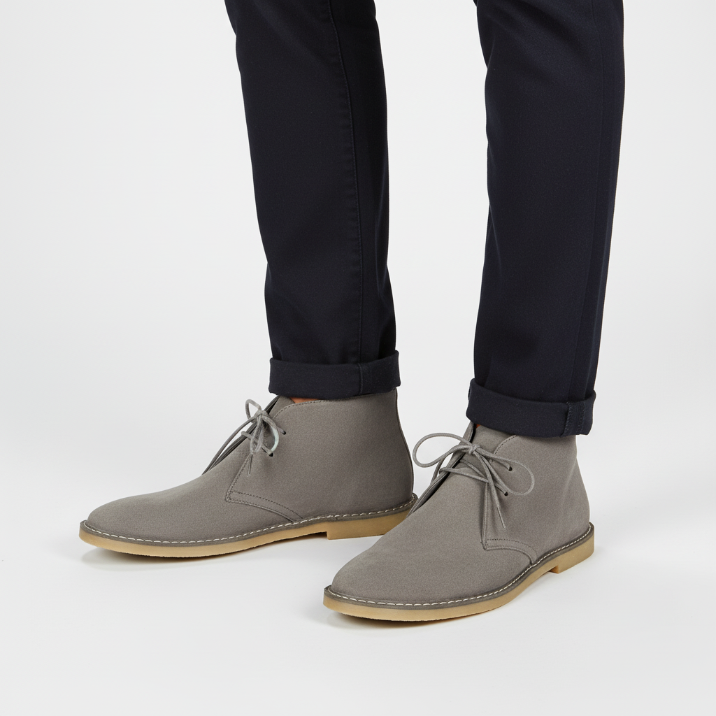 Daniel | Botas desert de piel de hombre - Ante gris