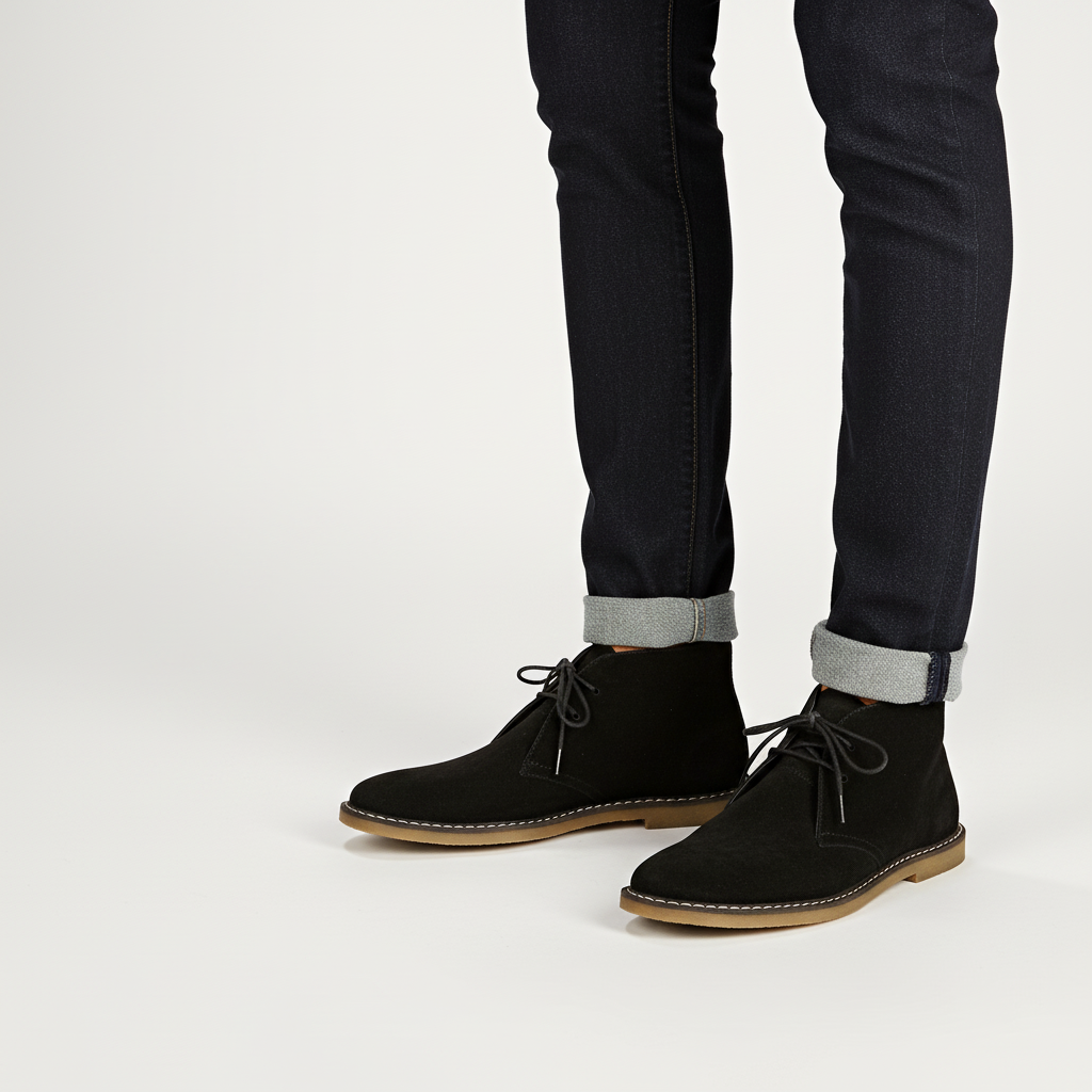 Daniel | Botas desert de piel de hombre - Ante negro