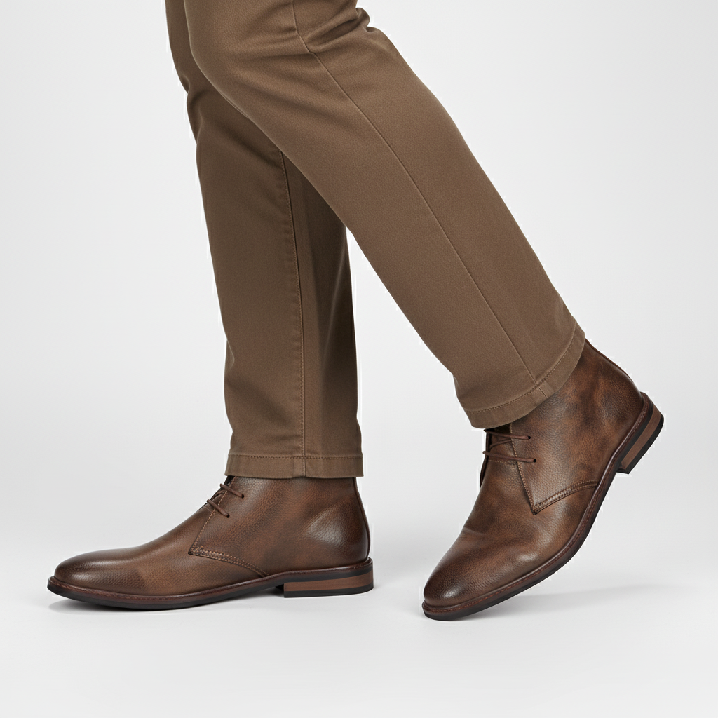 Daniel | Botas desert de piel de hombre - Marrón