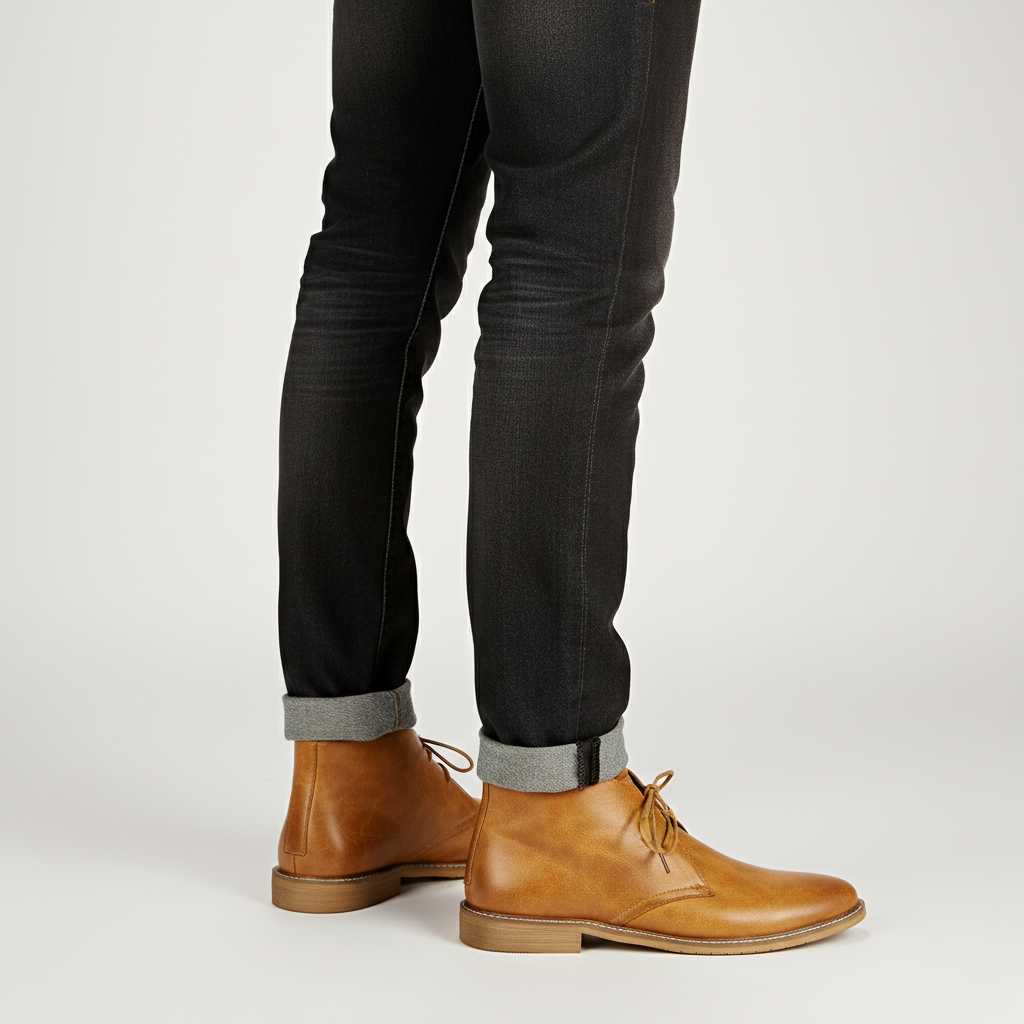 Daniel | Botas desert de piel de hombre - Marrón claro