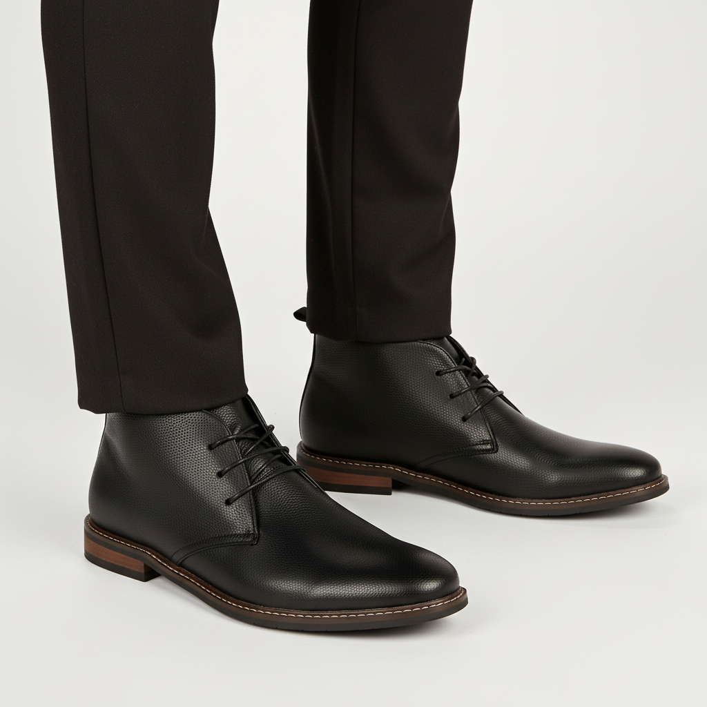 Daniel | Botas desert de piel de hombre - Negro