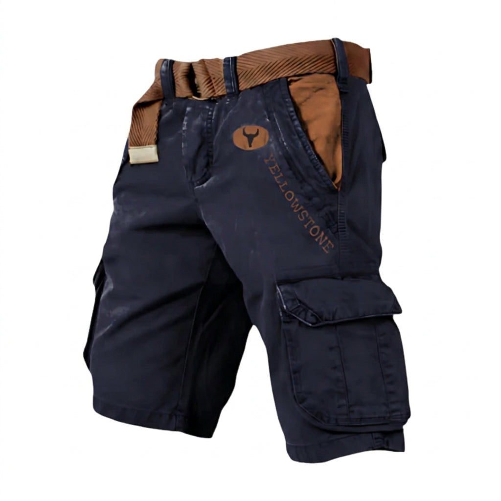 David | Pantalones cortos cargo de hombre - Azul marino