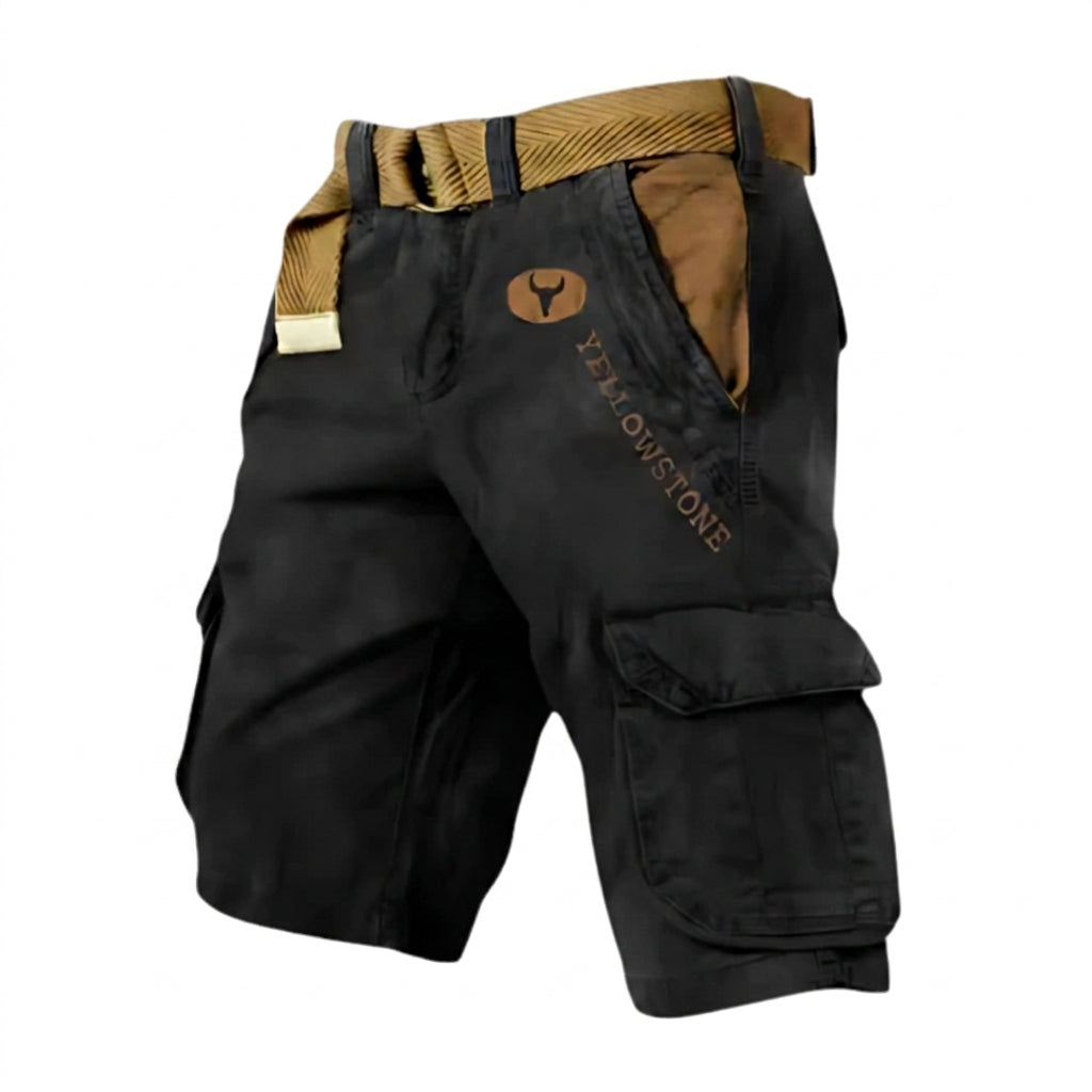 David | Pantalones cortos cargo de hombre - Negro