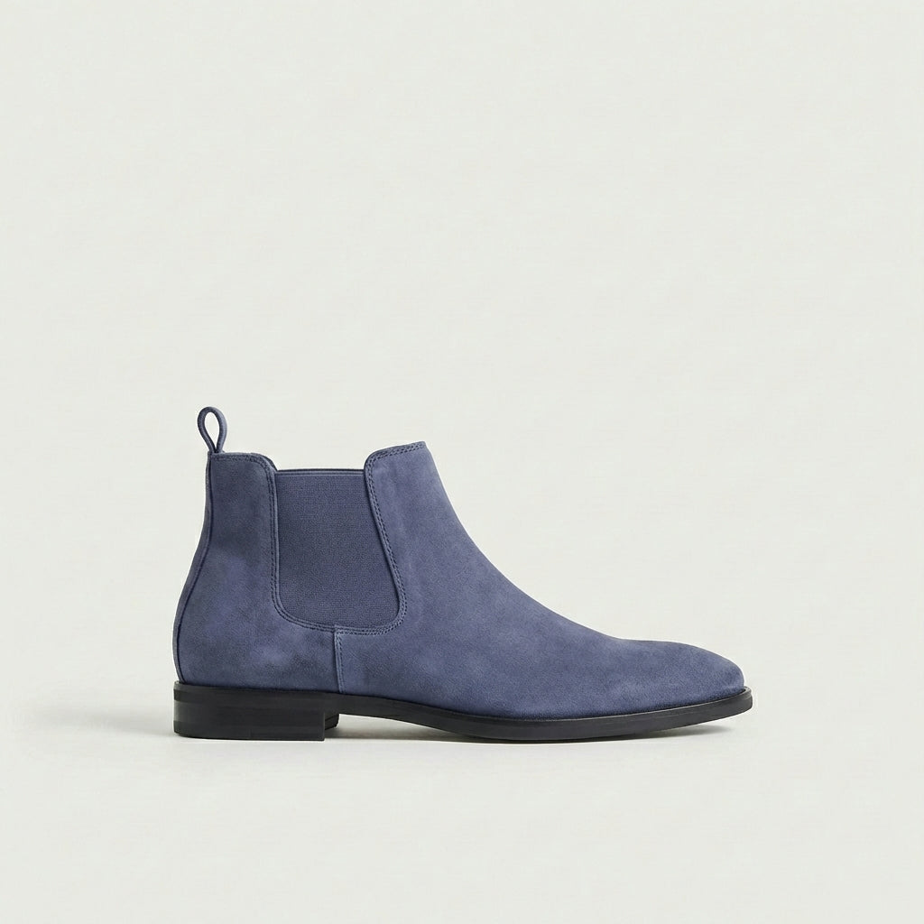 Delfín | Botines chelsea de piel de hombre - Azul