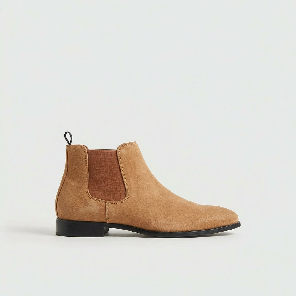 Delfín | Botines chelsea de piel de hombre - Marrón claro