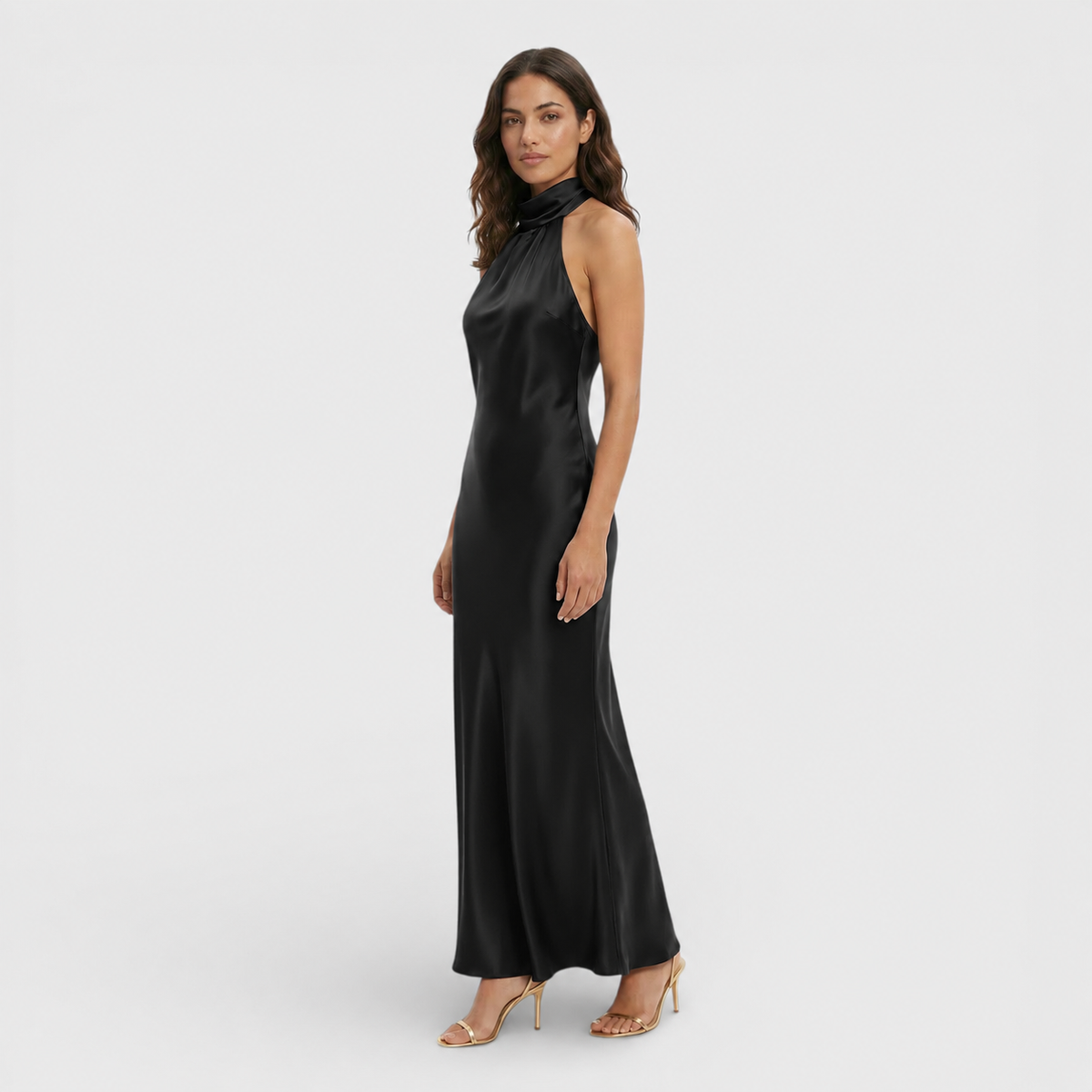 Inés | Vestido largo de fiesta con cuello halter - foto 6