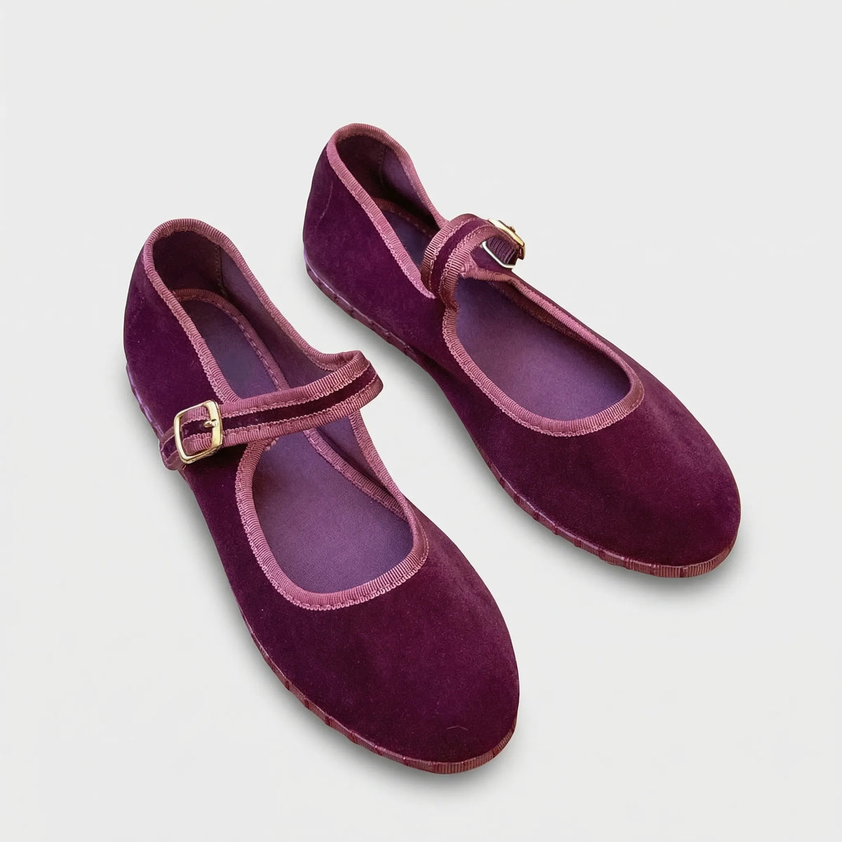 Itziar | Merceditas planas de mujer con hebilla - Morado