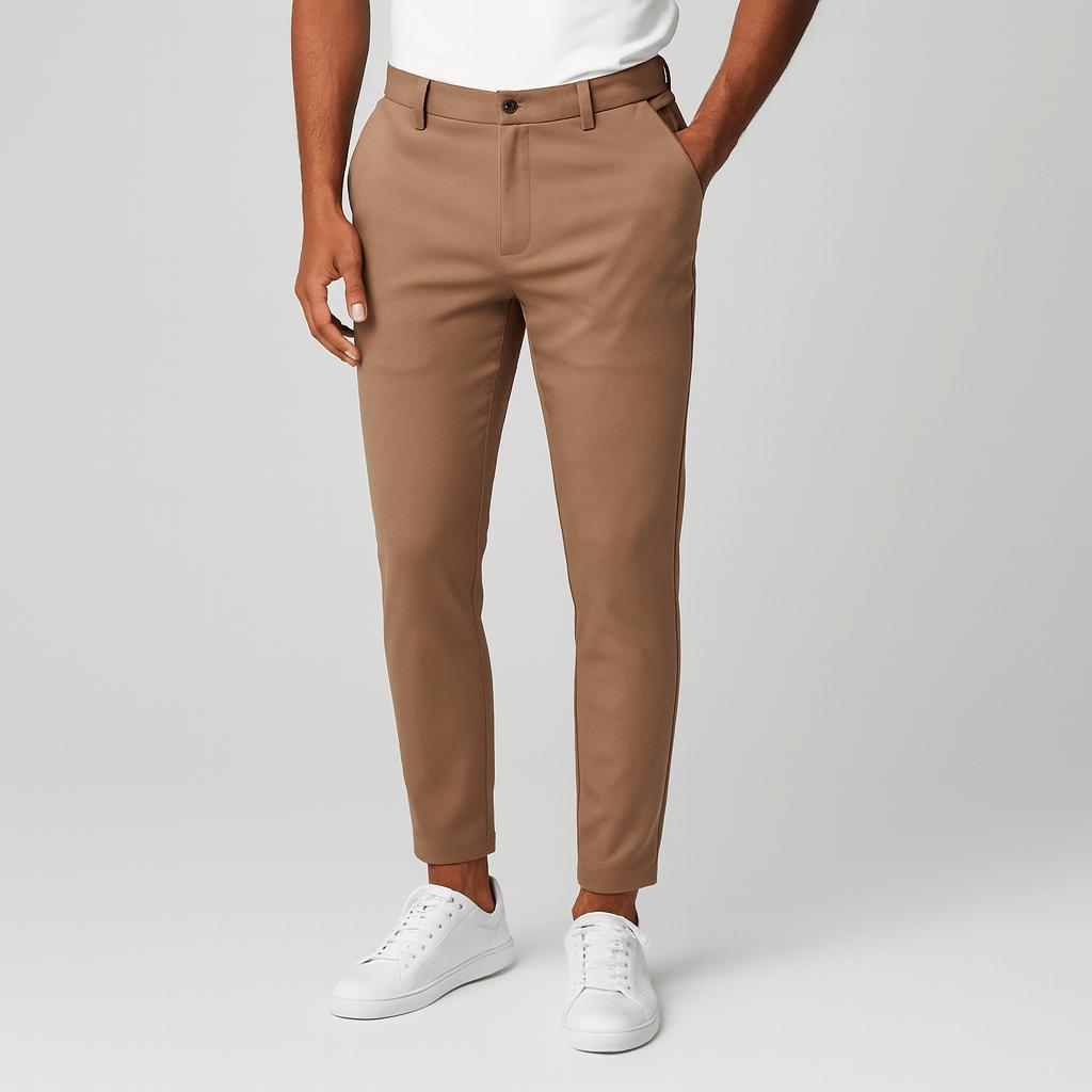 Julián | Pantalón chino elástico de hombre - Marrón