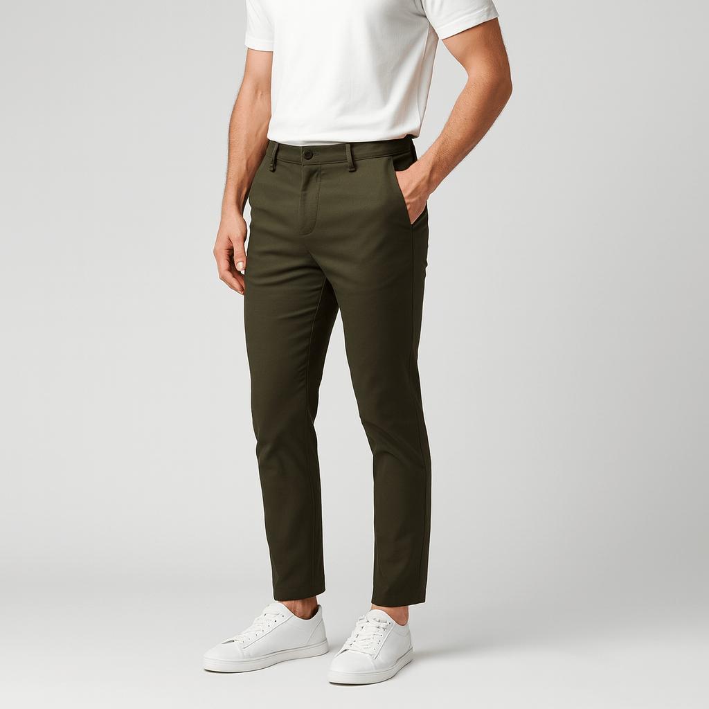 Julián | Pantalón chino elástico de hombre - Verde
