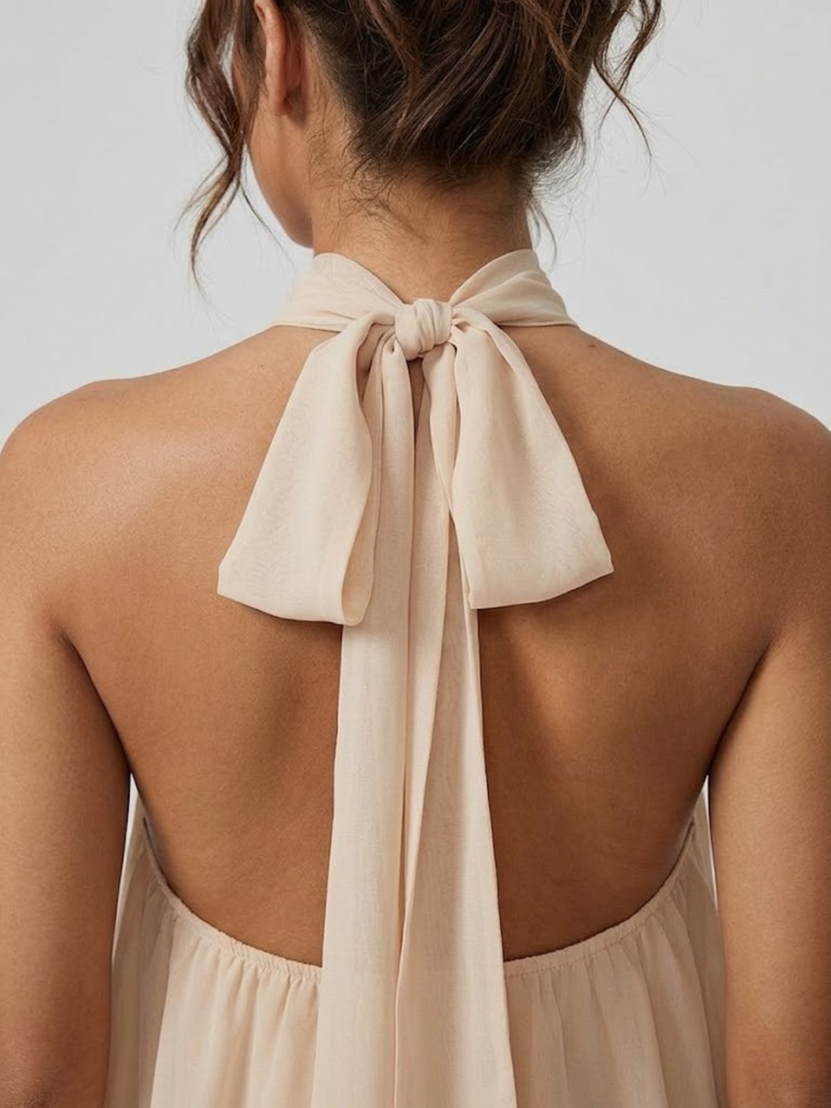 Lucía | Vestido corto de mujer con cuello halter y volantes - view 8