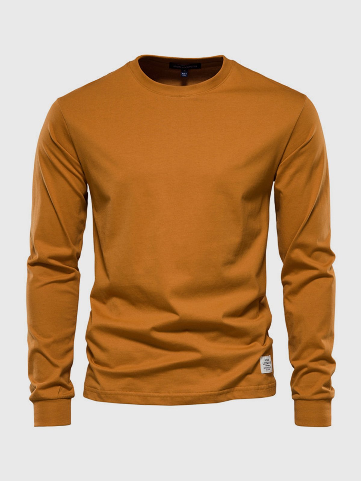 Manuel | Camiseta de manga larga de hombre - Amarillo Mostaza