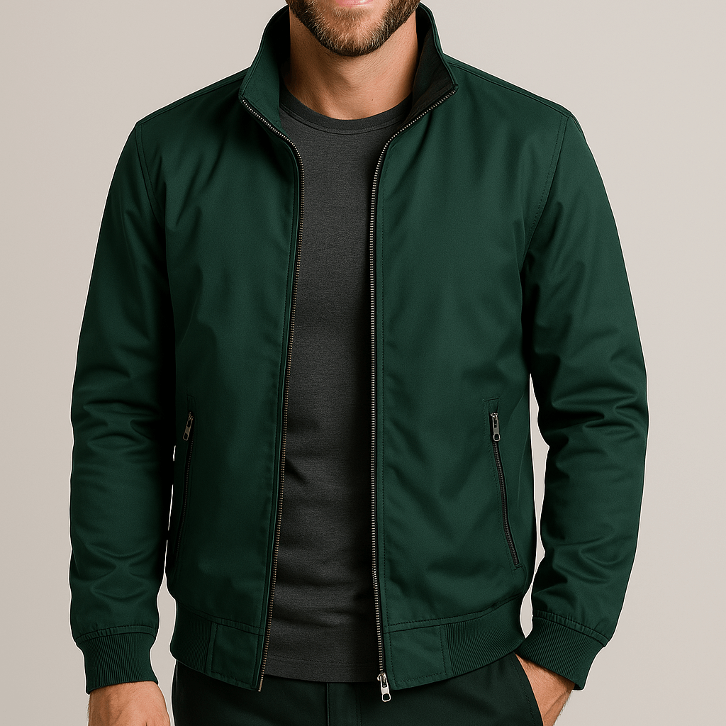 Marc | Cortavientos de hombre con cuello alto - Verde