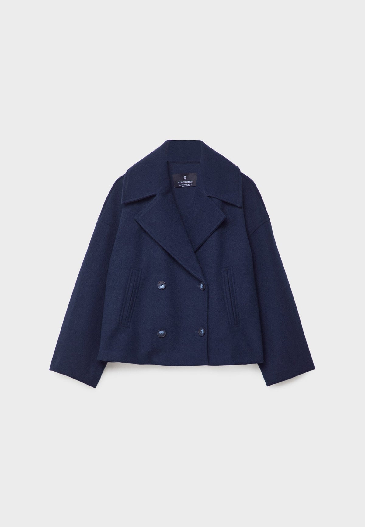 Martina | Chaqueta corta de mujer con doble botonadura - Azul marino