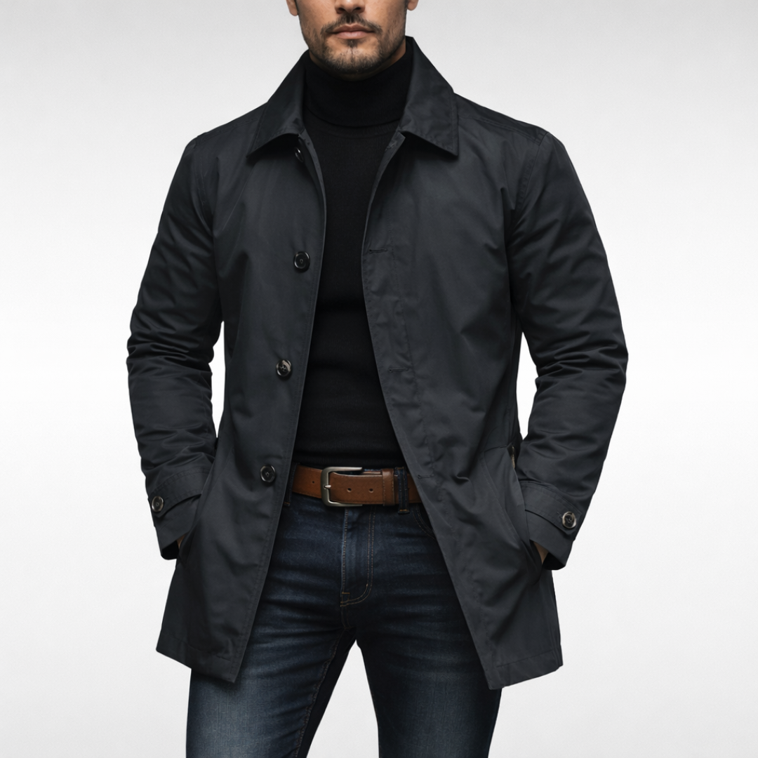 Melchor | Chaquetón de hombre con forro acolchado, gris - Negro